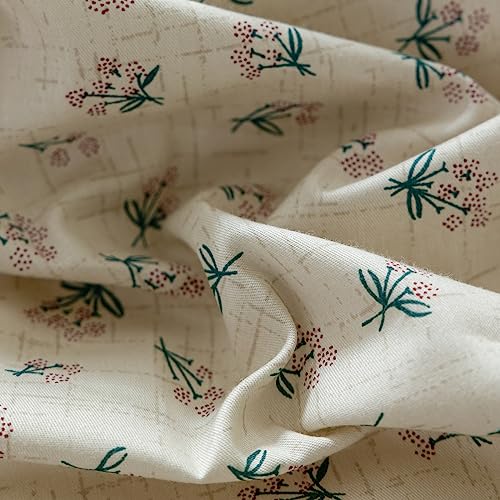 Vintage Green Floral Comforter Set King Aesthetic Flower Printed Floral Bedding Comforter Set Garden Style Botanical Comforter with 2 Bow Ties Pillowcases Soft Fluffy Farmhouse Bedding Set King (3 Piece Set)
