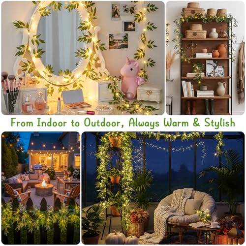 13.1FT 40LED Willow Vine with Lights Battery Powered Copper Wire