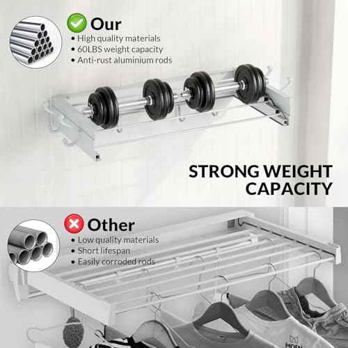 Wall Mounted Foldable Clothes Drying Rack