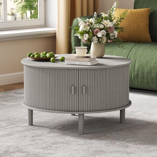 Round Coffee Table with Storage