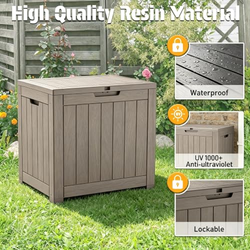 33 Gal Outdoor Storage Box Waterproof Lockable