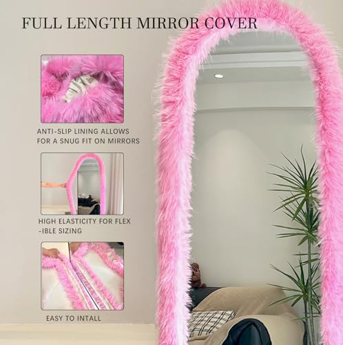 Fluffy Mirror Frame Cover for Arched & Full