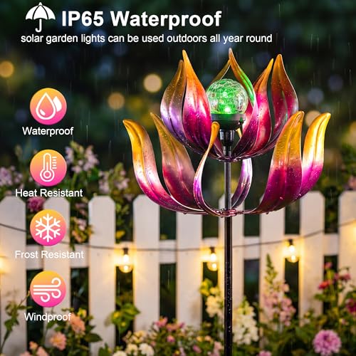 Solar Wind Spinners Outdoor for Yard and Garden