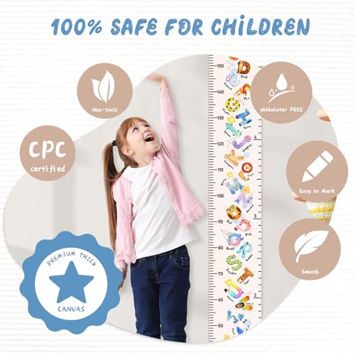 Personalized Name Canvas Growth Chart for Wall