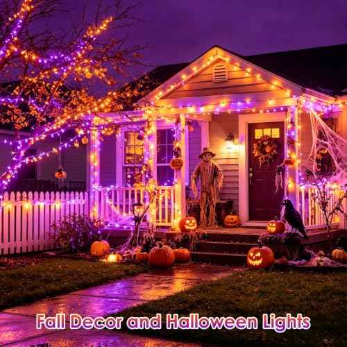 Smart Color Changing Fall Lights String 33 FT 100 LED App Remote