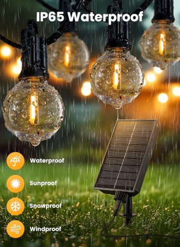 38FT 16LED Solar String Lights Outdoor with Remote & USB Port (38 Foot)