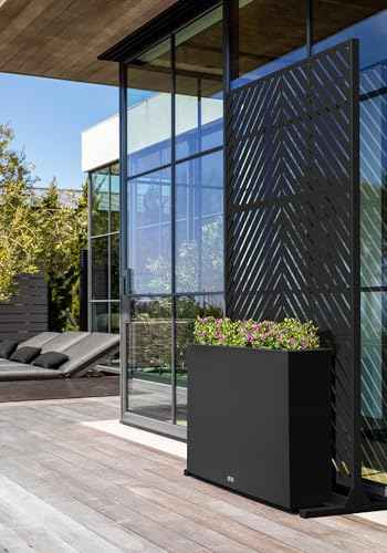 Block Series Span Planter + Arrow Privacy Screen Set