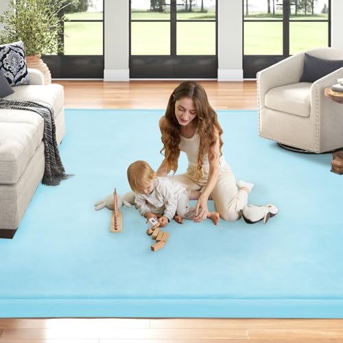 Baby Play Mat for Floor Nursery Muscle Mat Area Rug Playroom Rug 79x110" Elastic Foam 1.3" Thick Crawling Mat for Babies