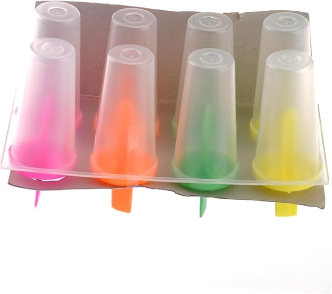 Zerodeko 16pcs Reusable Ice Lolly Maker Molds Set Fun and Healthy Freezer Treats Random Colors Food-grade Easy Juices Yogurt and Pudding