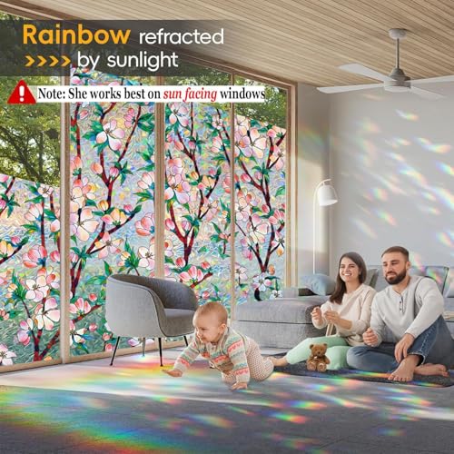 Rainbow Window Privacy Film Decorative