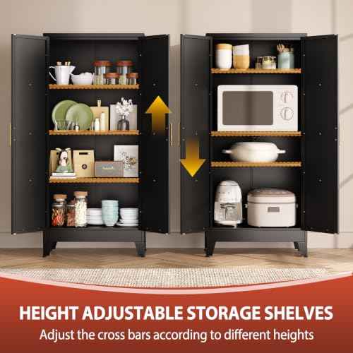 61" H Kitchen Storage Cabinet with Doors