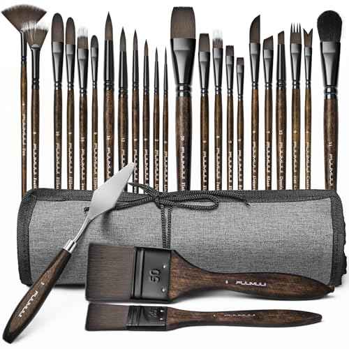 26pcs Professional Paint Brush Set (26 Count)