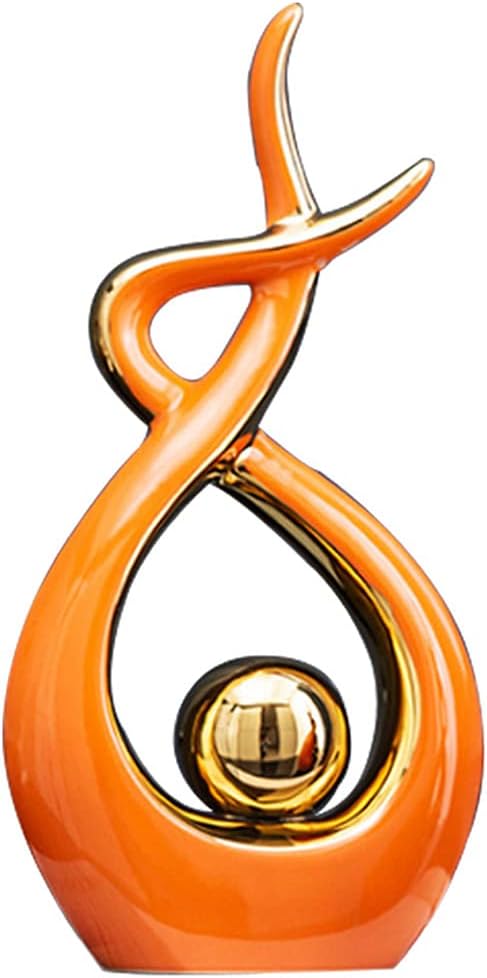 Norrclp Home Decor Modern Abstract Art Ceramic Statue Table Decorations for Dining Room Living Room Office Centerpiece