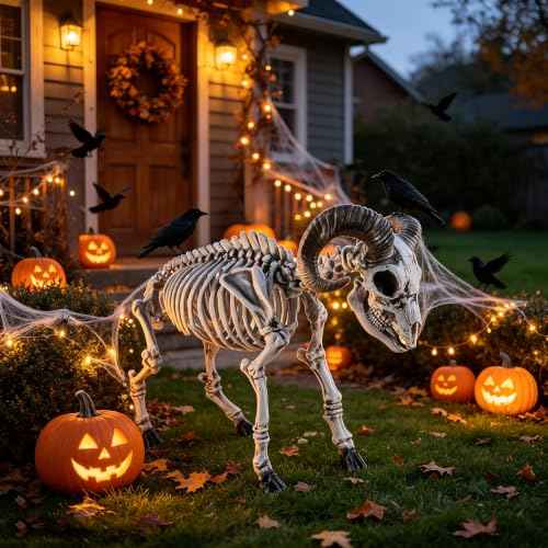 Halloween Skeleton Goat Decorations