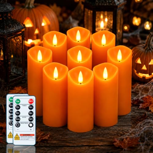 Orange Halloween Flameless Candles