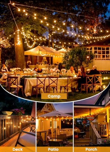 108FT 52LED Solar String Lights Outdoor with Remote & USB Port (108 Foot)