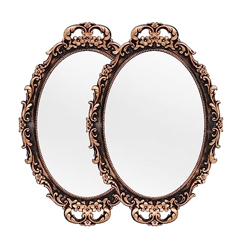 Vintage Decorative Gold Framed Mirror (2 Count)
