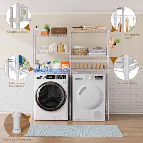 Laundry Organizer Shelves Over the Washer and Dryer Storage Shelf