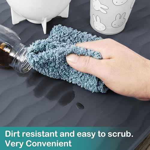 Waterproof Silicone Under Sink Mat 28'' x 22'' Shelf Liner for Kitchen and Bathroom
