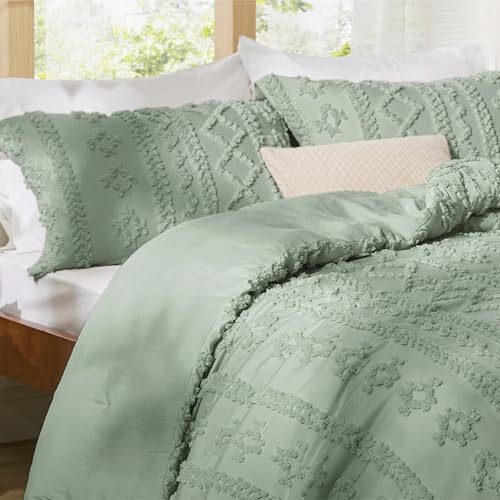 Tufted Boho Comforter Set King Size