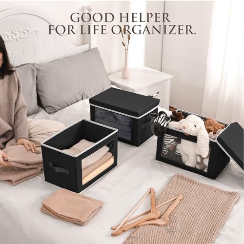 Stackable Storage Bins with Lids (5 Count)
