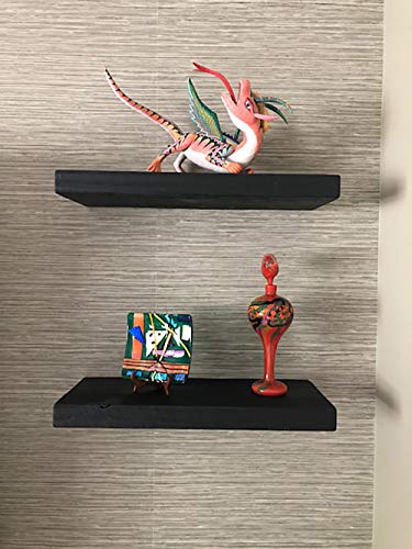 x2 18 Inch Wooden Floating Shelves for Wall