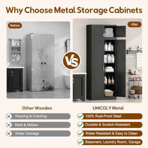 86.6" Kitchen Pantry Cabinet