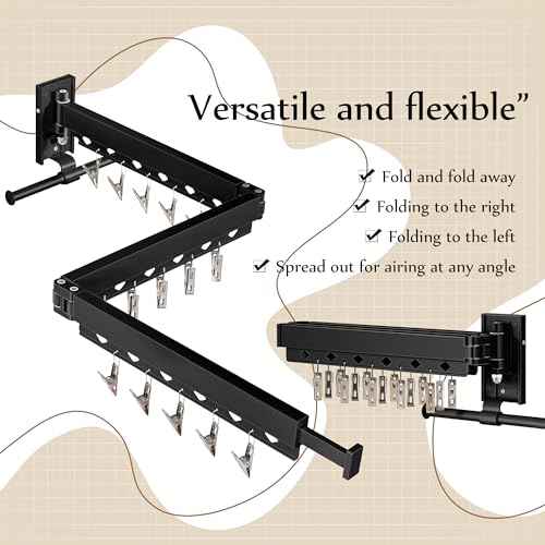 Wall Mounted Collapsible Clothes Drying Rack