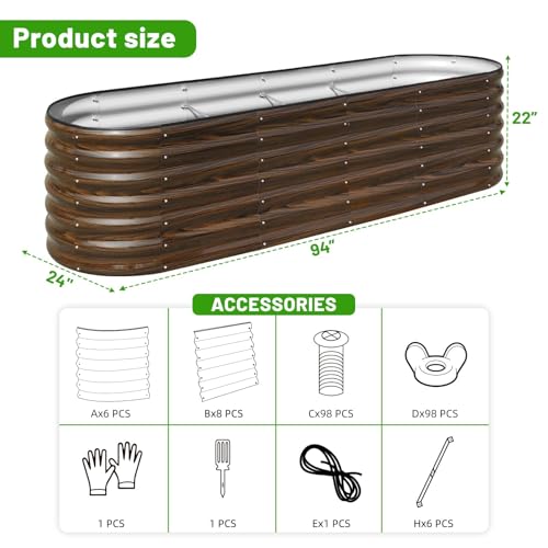 2 Pack Galvanized Steel Raised Garden Bed Kit (2 Count)
