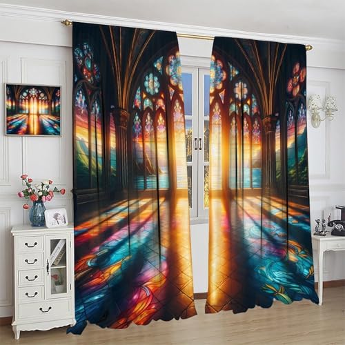 Stained Glass Curtains (2 Count)