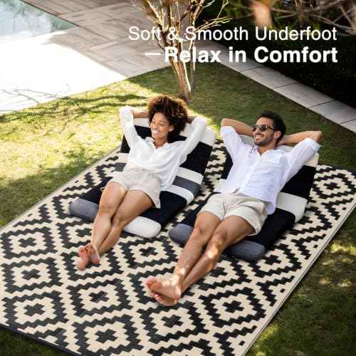Outdoor Rug 10x14 ft Waterproof Reversible Mat