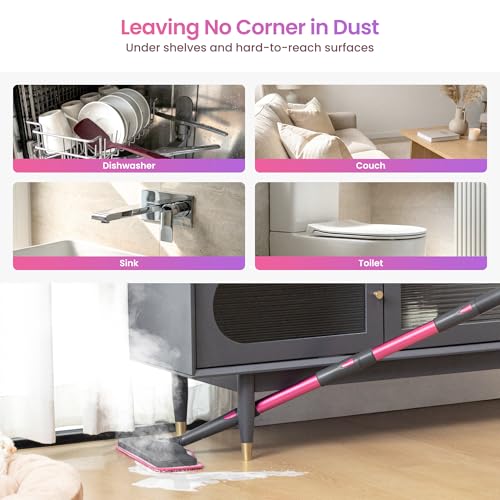 19-in-1 Steam Mop for Floor Cleaning with Handheld Steamer