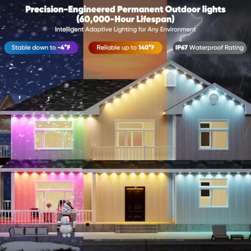 300FT Permanent Outdoor Lights for House