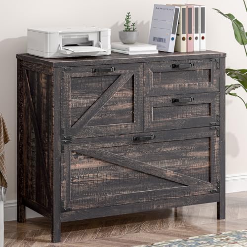 Lateral File Cabinet with 4 Drawers for Home Office