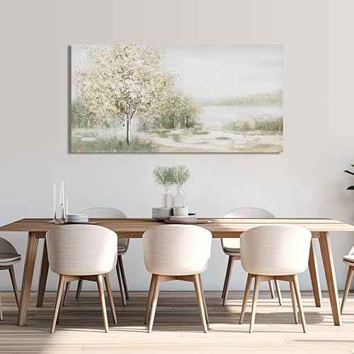 Green Wall Art Canvas Wall Art Decor Spring Scene Nature Landscape Wall Painting Decorations Artwork Wall Art Prints Pictures For Room Living Room Bedroom Office Decor 20x40 Inch