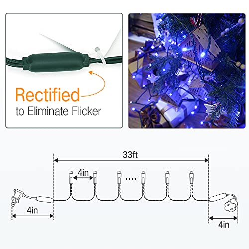 5MM Wide Angle Christmas Lights Blue