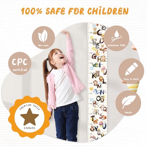 Personalized Name Growth Chart Wall Decor for Kids