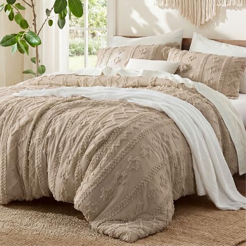 Tufted Boho Comforter Set Queen Size