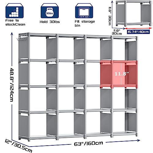 Book Shelf 16 Cube Storage Organizer (16 Count)