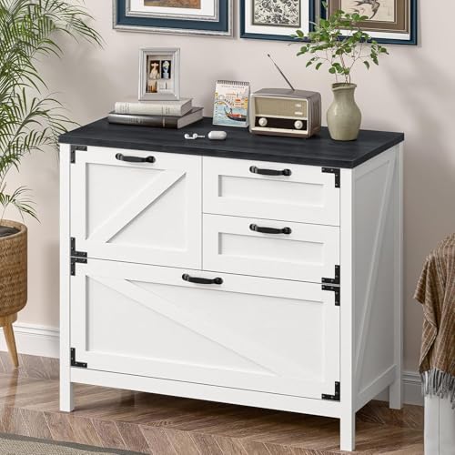 4 Drawer Wood Lateral File Cabinets for Home Office