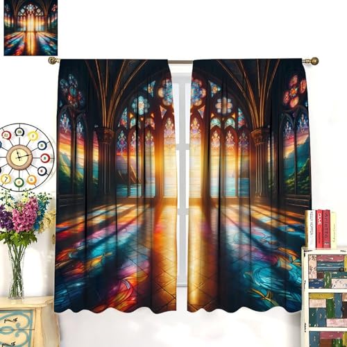 Stained Glass Curtains (2 Count)