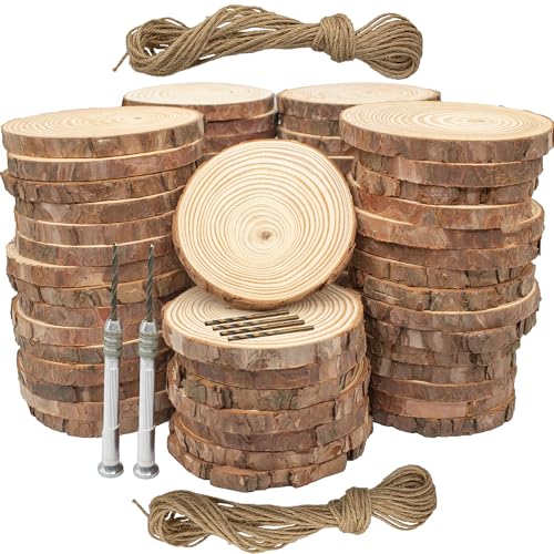 Natural Wood Slices for Crafts (70 Count)