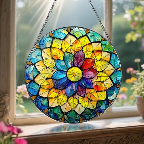 8'' Rainbow Mandala Sun Catcher Ornament
