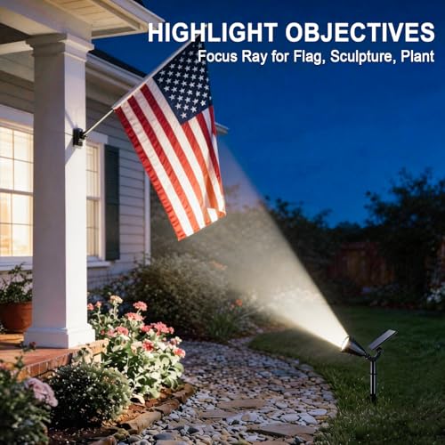 Solar Lights Outdoor Waterproof Flag Spotlights 6 Pack (6 Count)