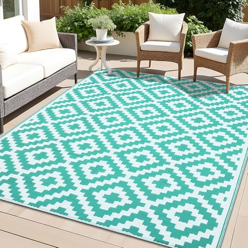 Outdoor Rug 5x8 ft Waterproof Reversible Mat