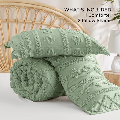 Tufted Boho Comforter Set King Size