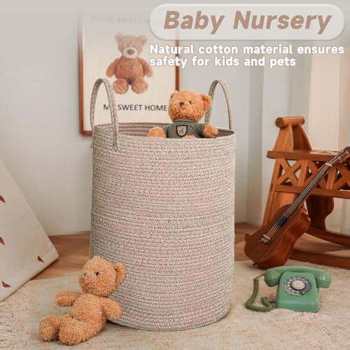 80L Cotton Rope Laundry Basket Hamper