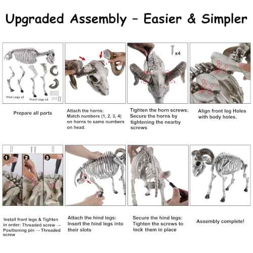 Halloween Skeleton Goat Decorations