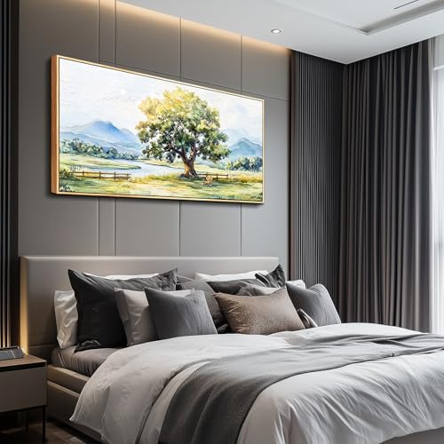 Large Canvas Wall Art For Living Room Wall Decor For Office Bedroom Hotel room Green Tree Ink