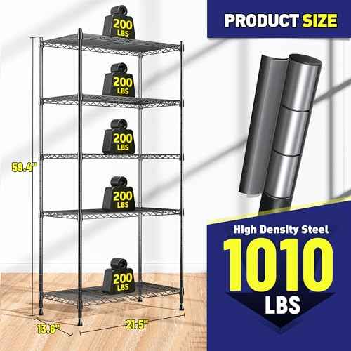 5 Tier Wire Shelving Unit (2 Count)